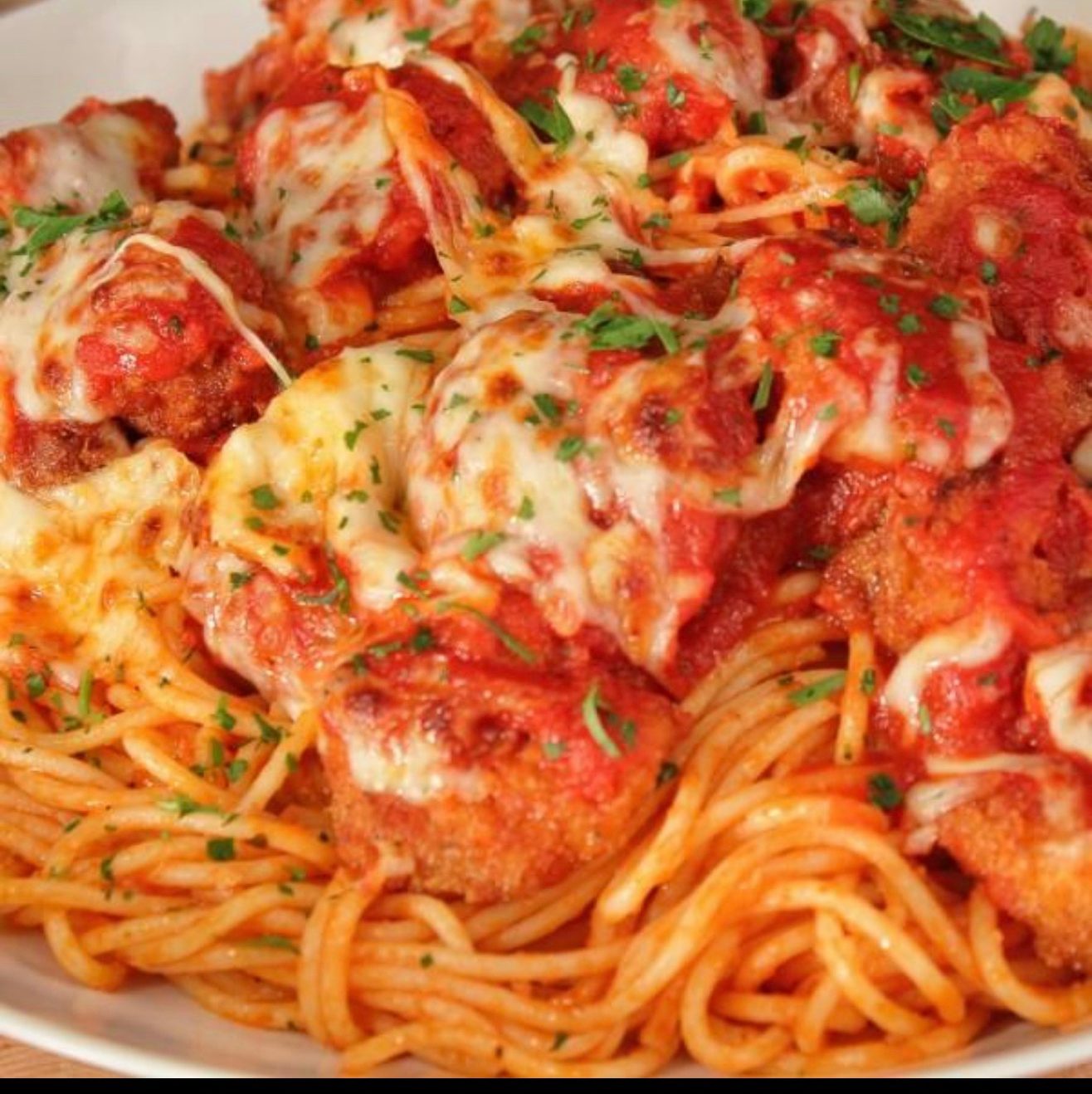 Shrimp Parmigiana.
