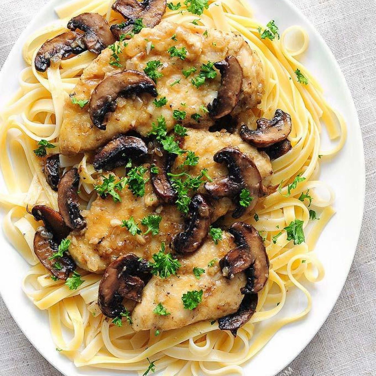 Chicken Marsala Pasta.