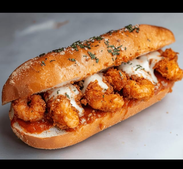 Shrimp Parmigiana Sub.