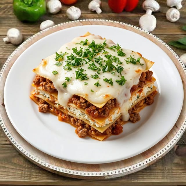 Baked Meat Lasagna.