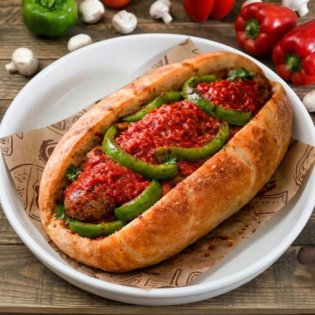 Sausage & Peppers Sub.