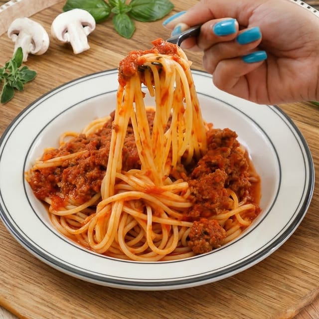 Pasta with Meat Sauce.