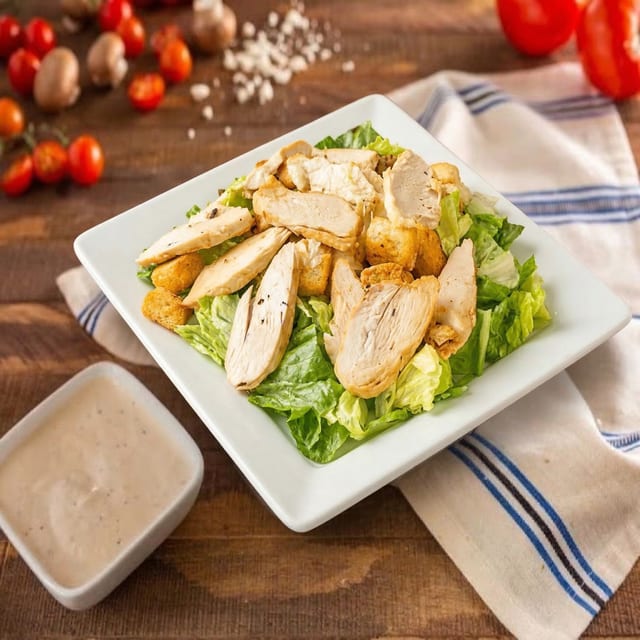 Grilled Chicken Caesar Salad.