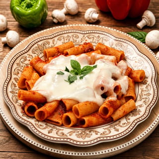Baked Rigatoni with Cheese