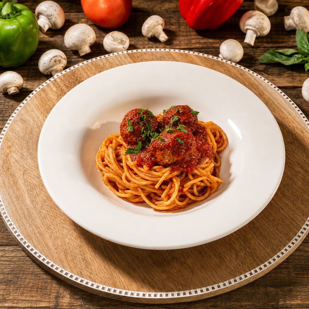 Pasta with Meatballs.