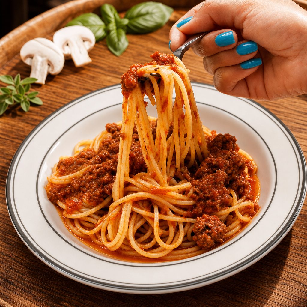 Pasta with Meat Sauce.