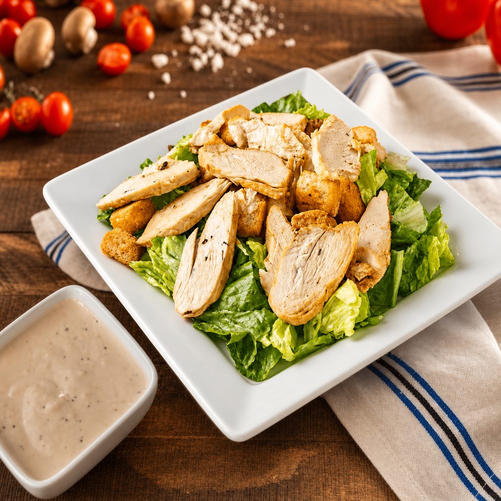 Grilled Chicken Caesar Salad.