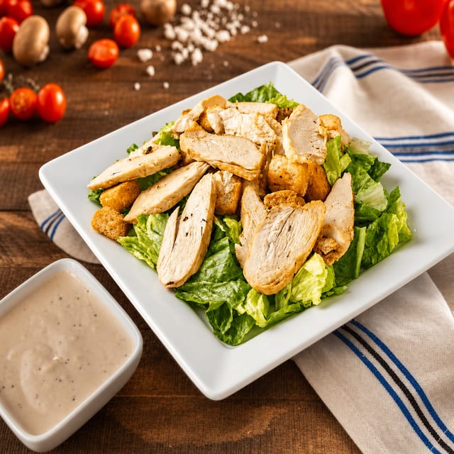 Grilled Chicken Caesar Salad.