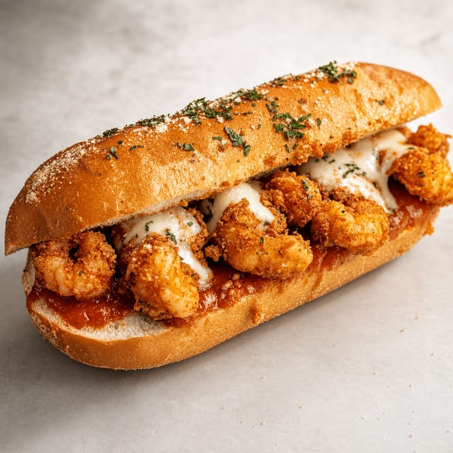 Shrimp Parmigiana Sub.