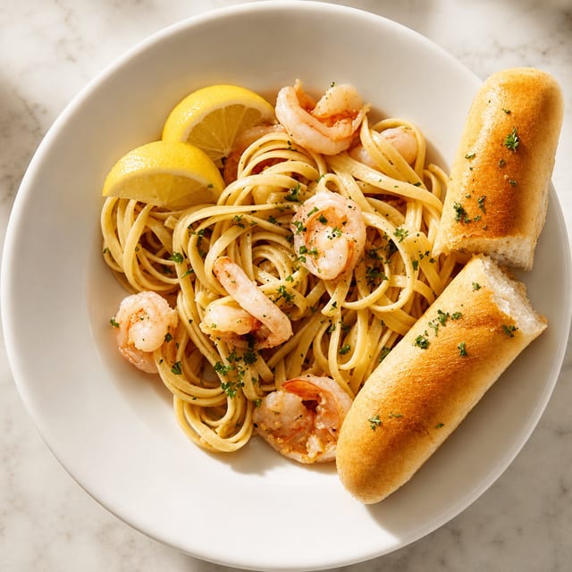 Shrimp Scampi Pasta.